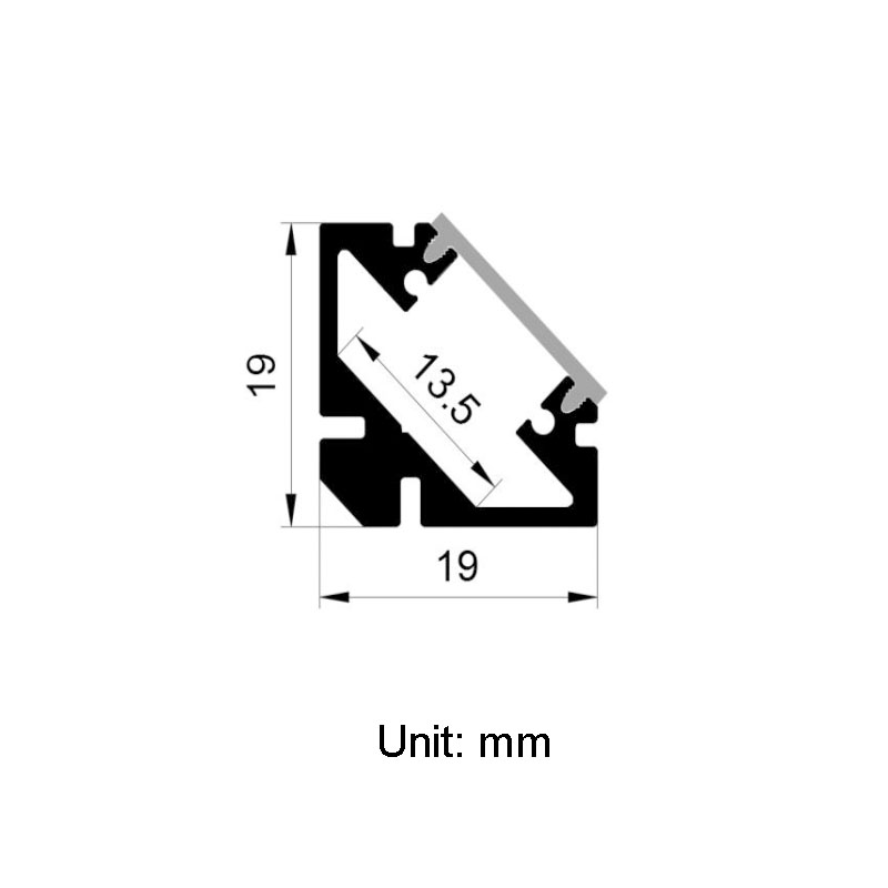 Corner LED Channel Aluminum Profile For 12mm Flexible LED Strip Lights Corner LED Channel Aluminum Profile For 12mm Flexible LED Strip Lights